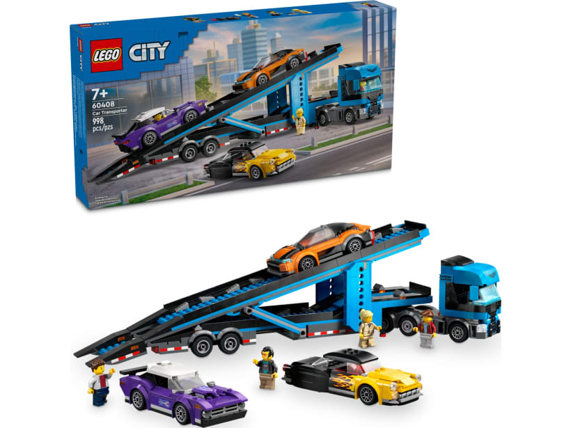 Image of LEGO Set 60408 Car Transporter Truck with Sports Cars