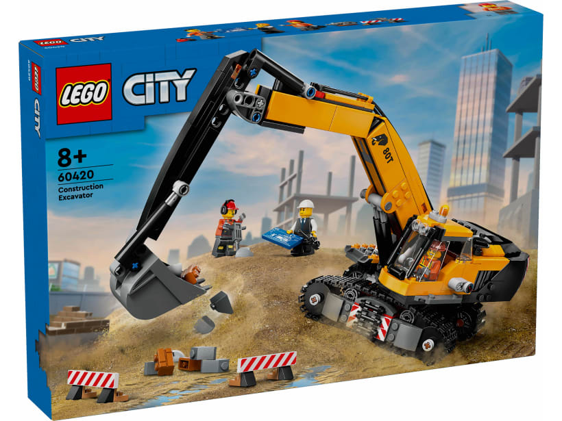 Image of LEGO Set 60420 Yellow Construction Excavator