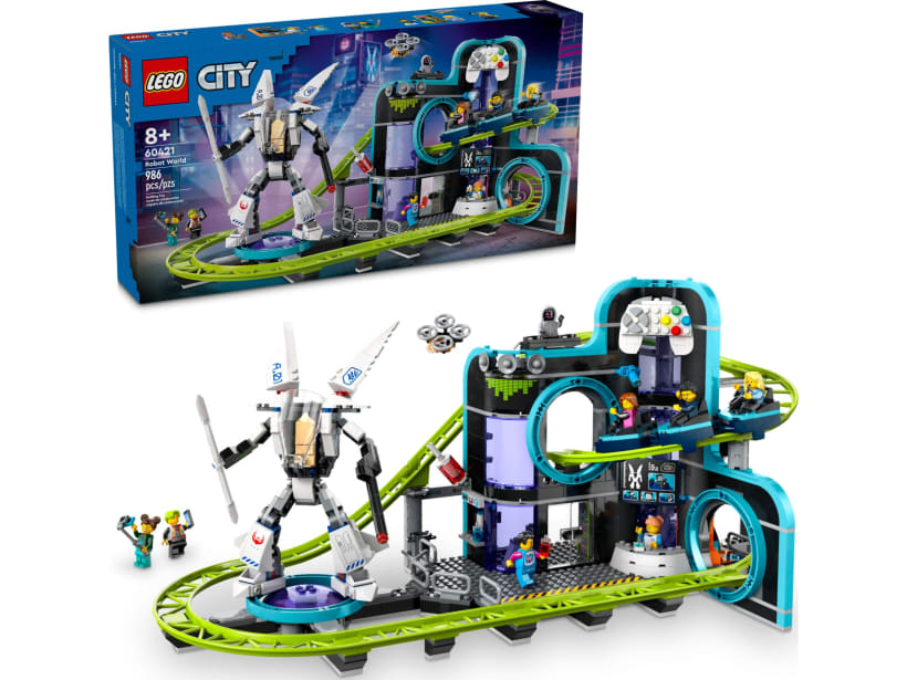 Image of LEGO Set 60421 Robot World Roller-Coaster Park