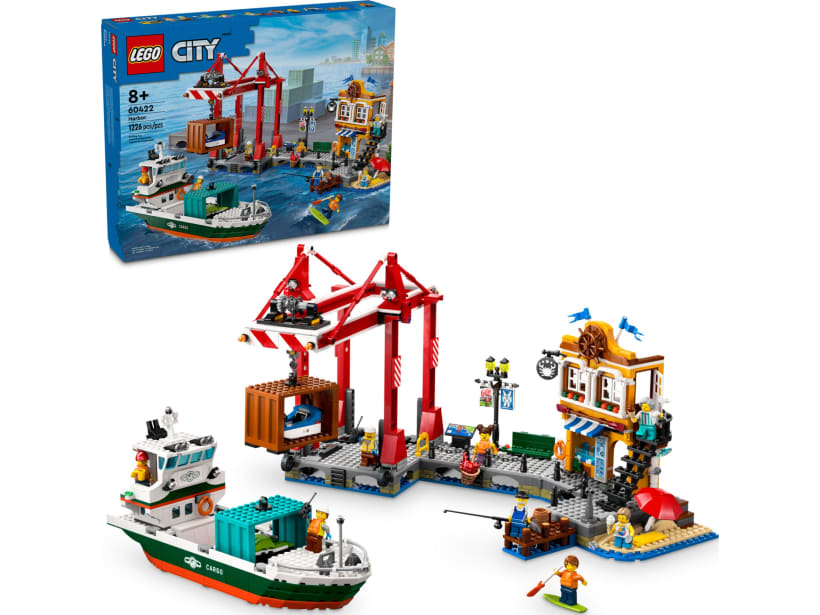 Image of LEGO Set 60422 Seaside Harbor with Cargo Ship