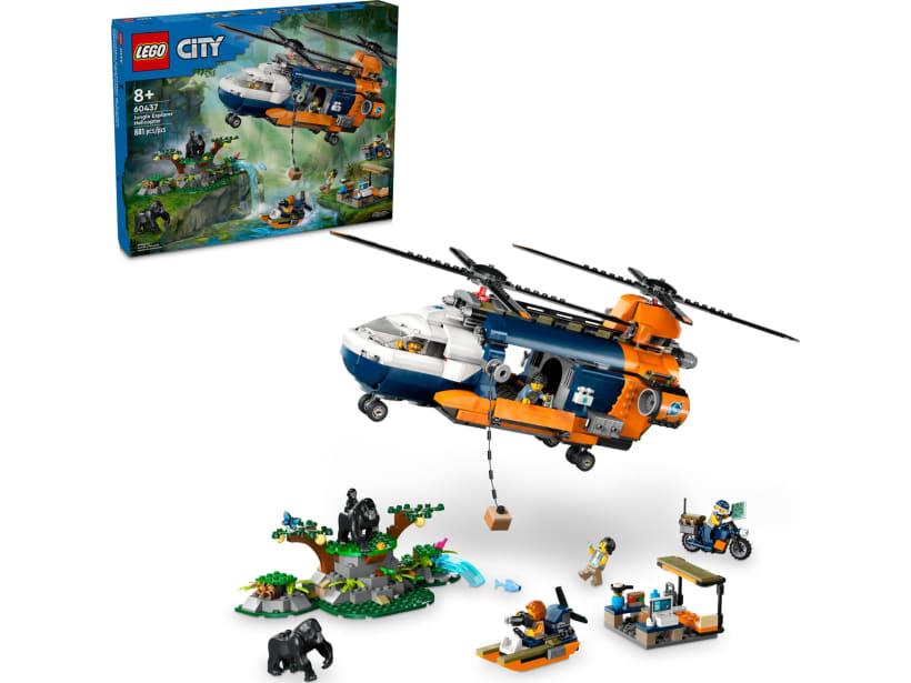 Image of LEGO Set 60437 Jungle Explorer Helicopter at Base Camp
