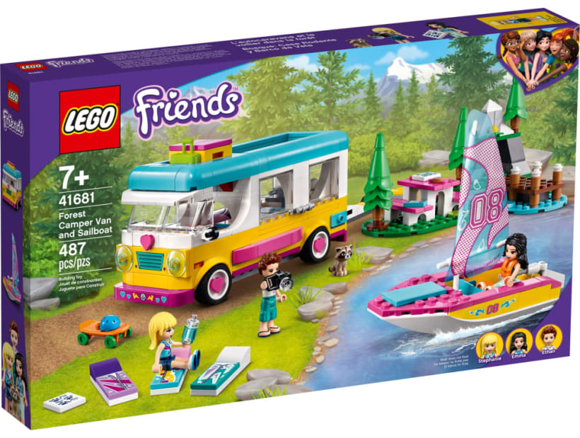 Image of 41681  Forest Camper Van and Sailboat