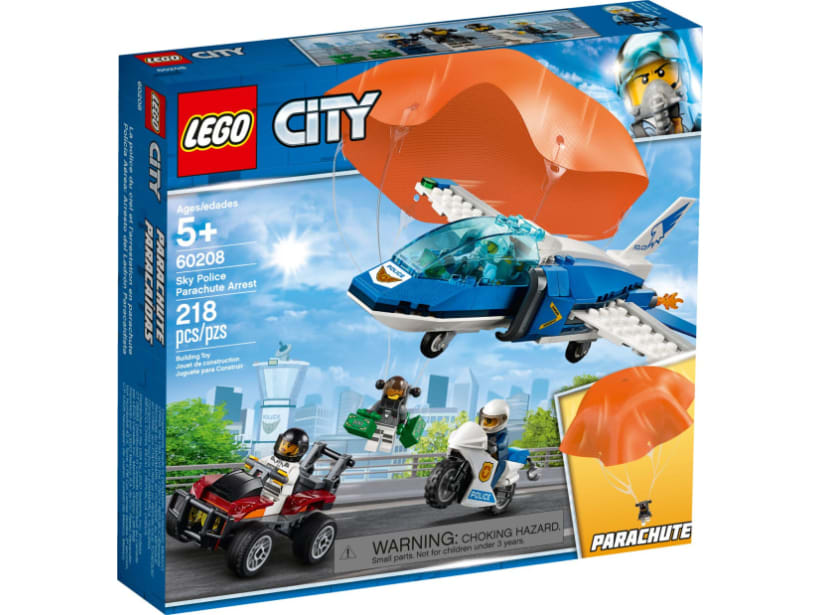 Image of LEGO Set 60208 Sky Police Parachute Arrest