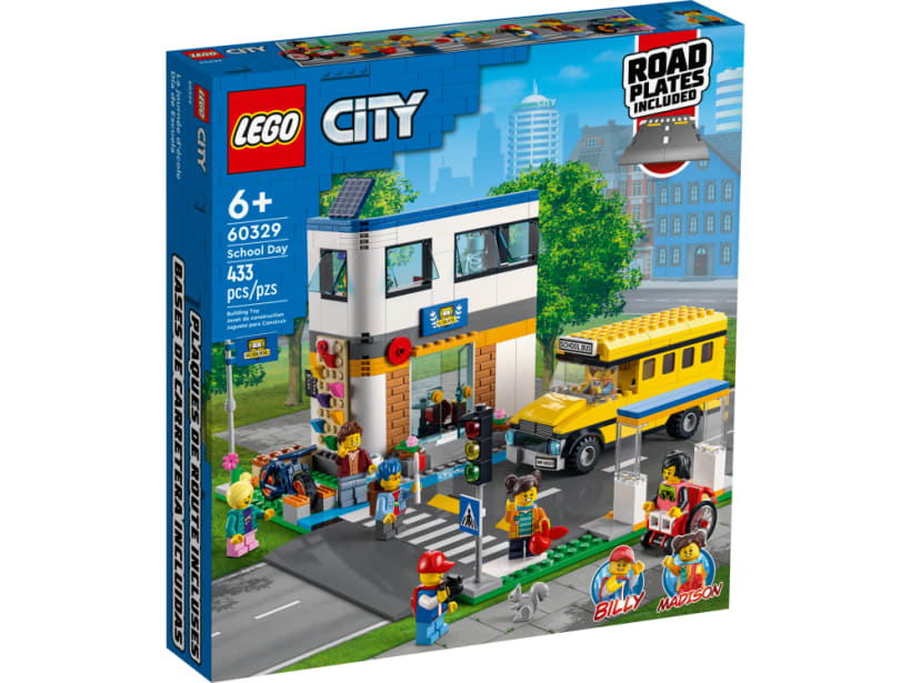 Image of LEGO Set 60329 Schule mit Schulbus