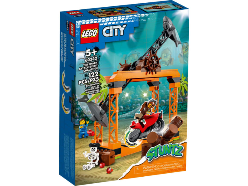 Image of LEGO Set 60342 Le défi de cascade : l’attaque des requins