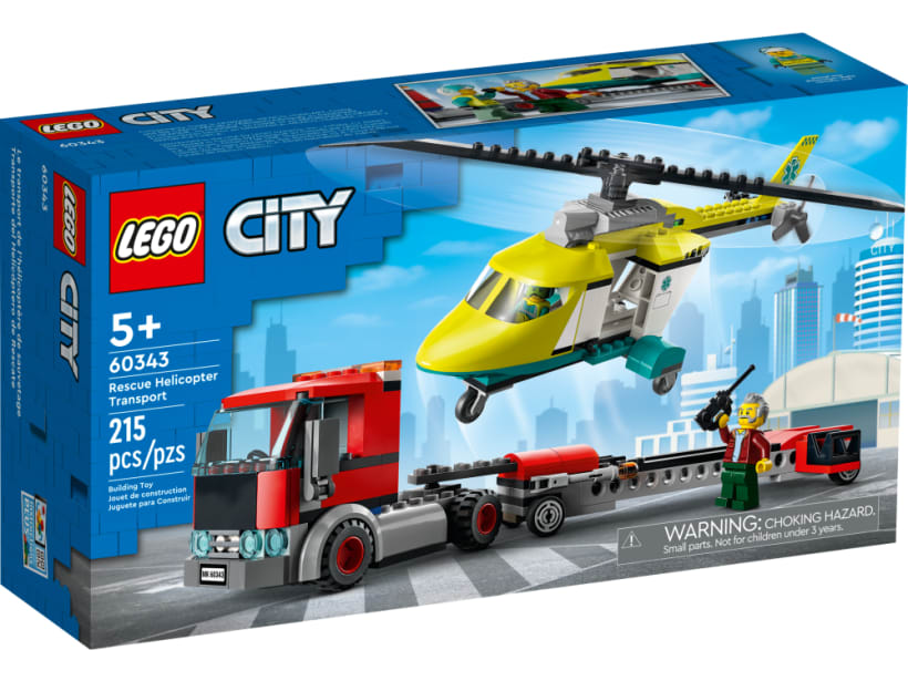 Image of LEGO Set 60343 Le transport de l’hélicoptère de secours