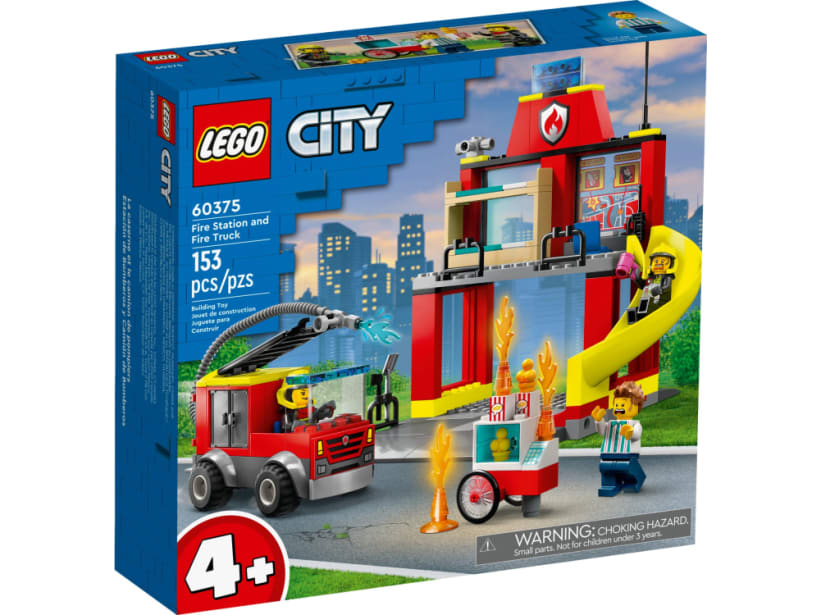 Image of LEGO Set 60375 La caserne et le camion des pompiers