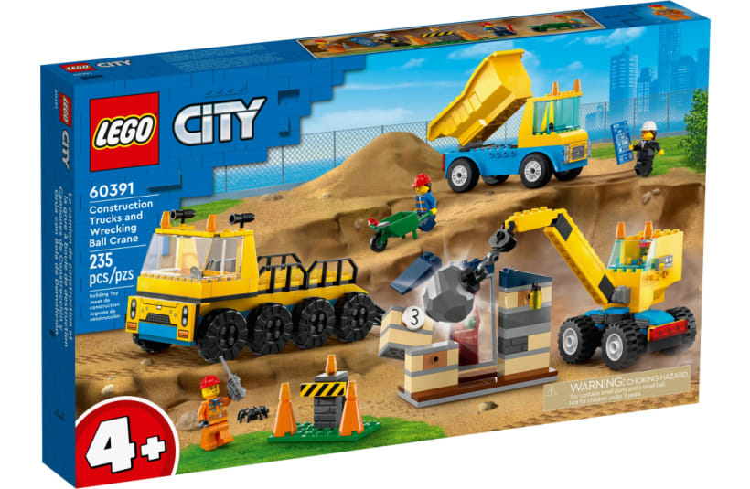 Image of 60391  Construction Trucks and Wrecking Ball Crane