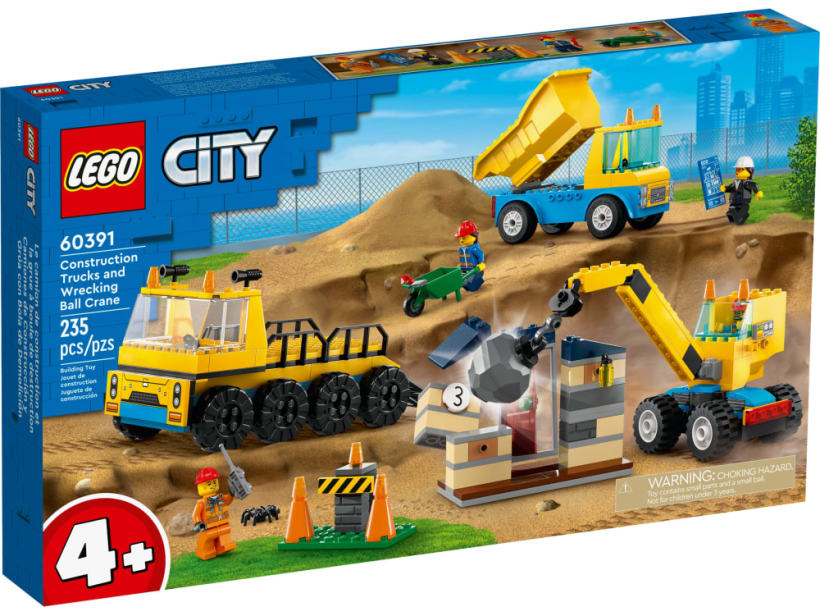 Image of LEGO Set 60391 Baufahrzeuge und Kran mit Abrissbirne