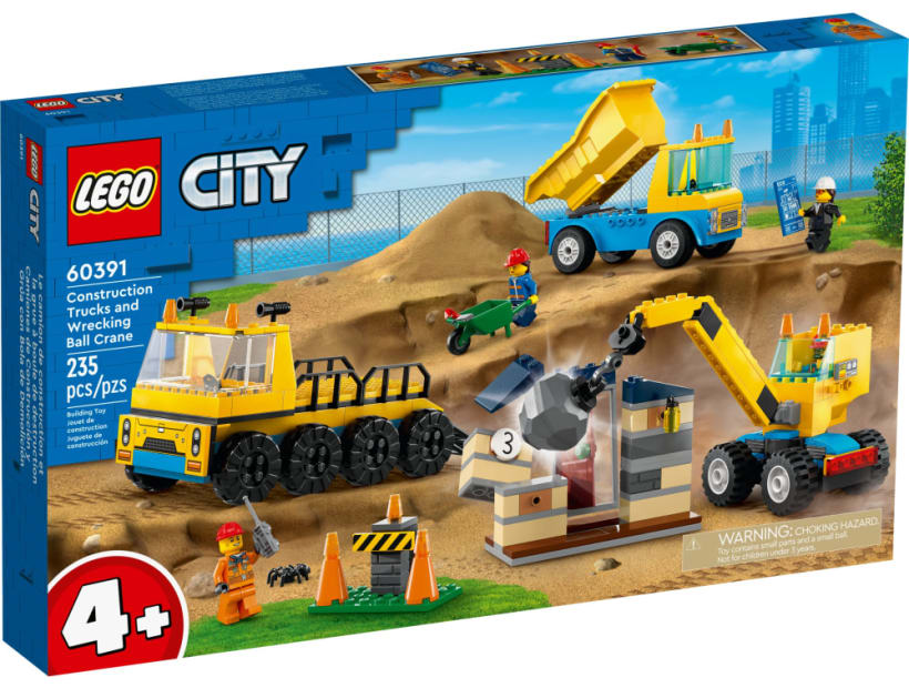 Image of 60391  Construction Trucks and Wrecking Ball Crane