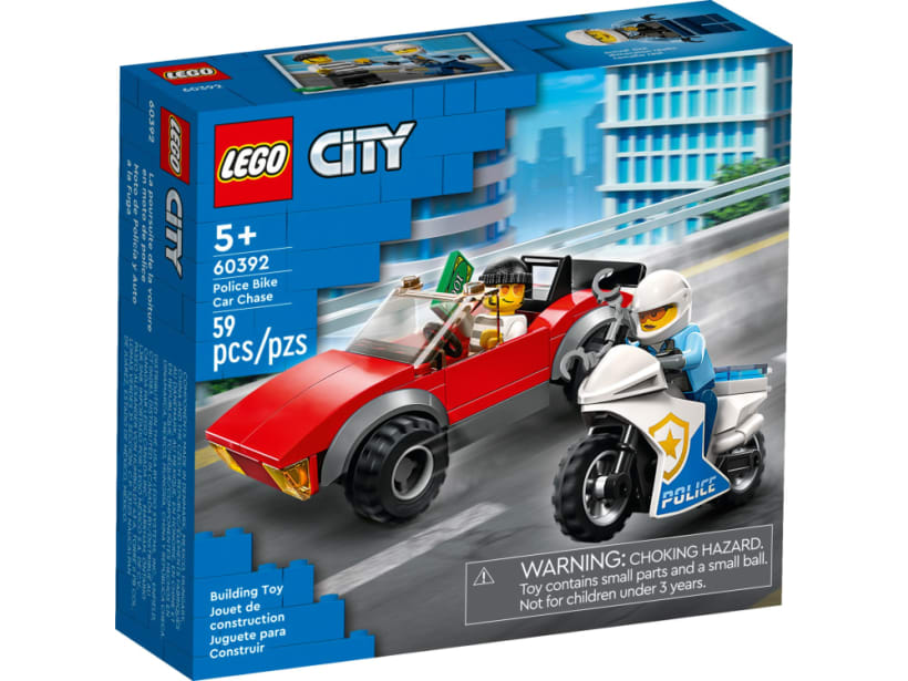 Image of LEGO Set 60392 Verfolgungsjagd mit dem Polizeimotorrad