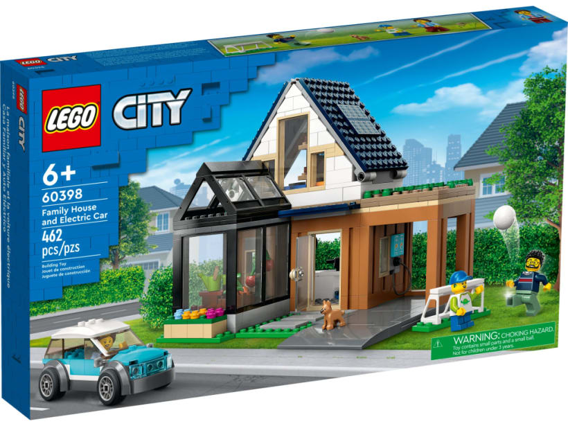 Image of LEGO Set 60398 Familienhaus mit Elektroauto