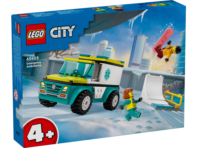 Image of LEGO Set 60403 Rettungswagen und Snowboarder