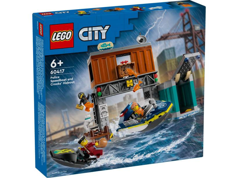 Image of LEGO Set 60417 Polizeischnellboot und Ganovenversteck