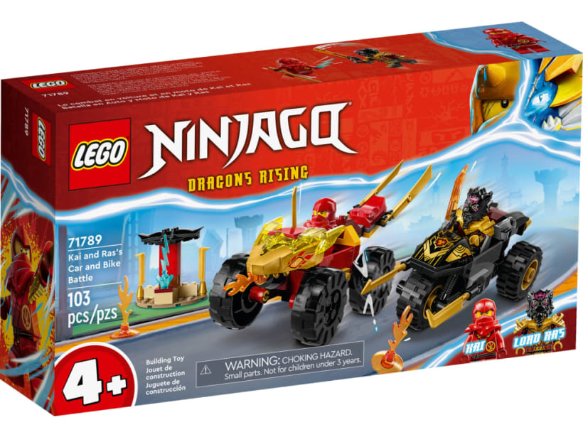 Image of LEGO Set 71789 Le combat en voiture et en moto de Kai et Ras