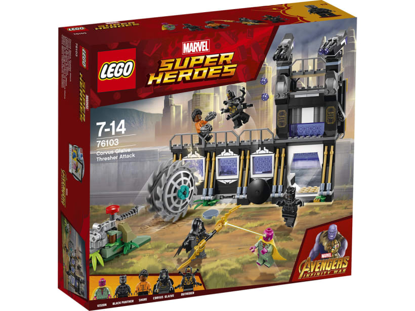 Image of LEGO Set 76103 Corvus Glaive Thrasher Attack