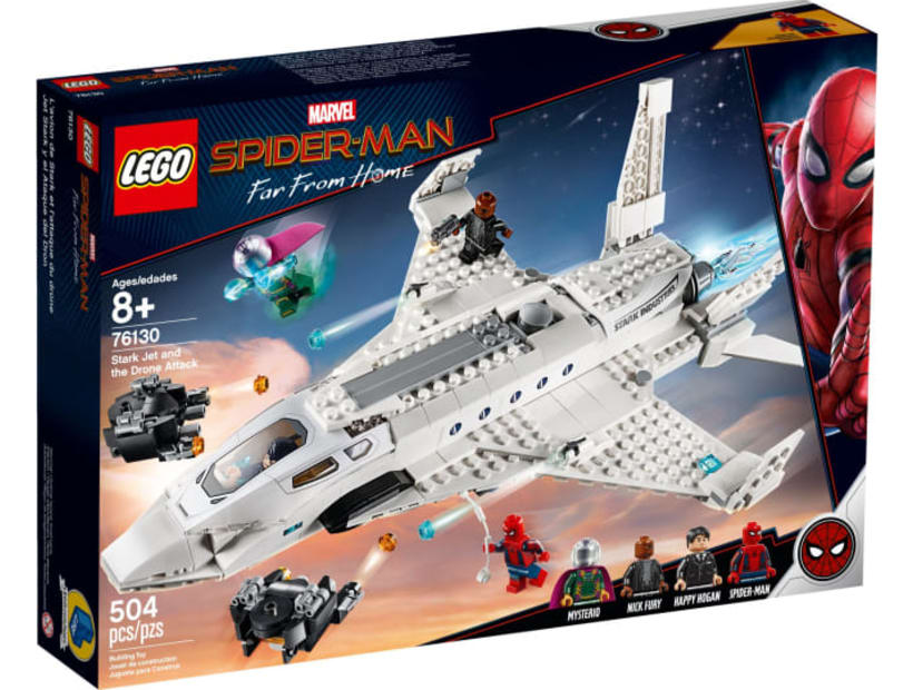 Image of 76130  L'attaque de Spider Man avec le jet de Stark