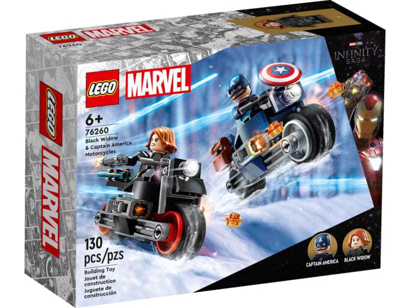 Image of LEGO Set 76260 Black Widows & Captain Americas Motorräder